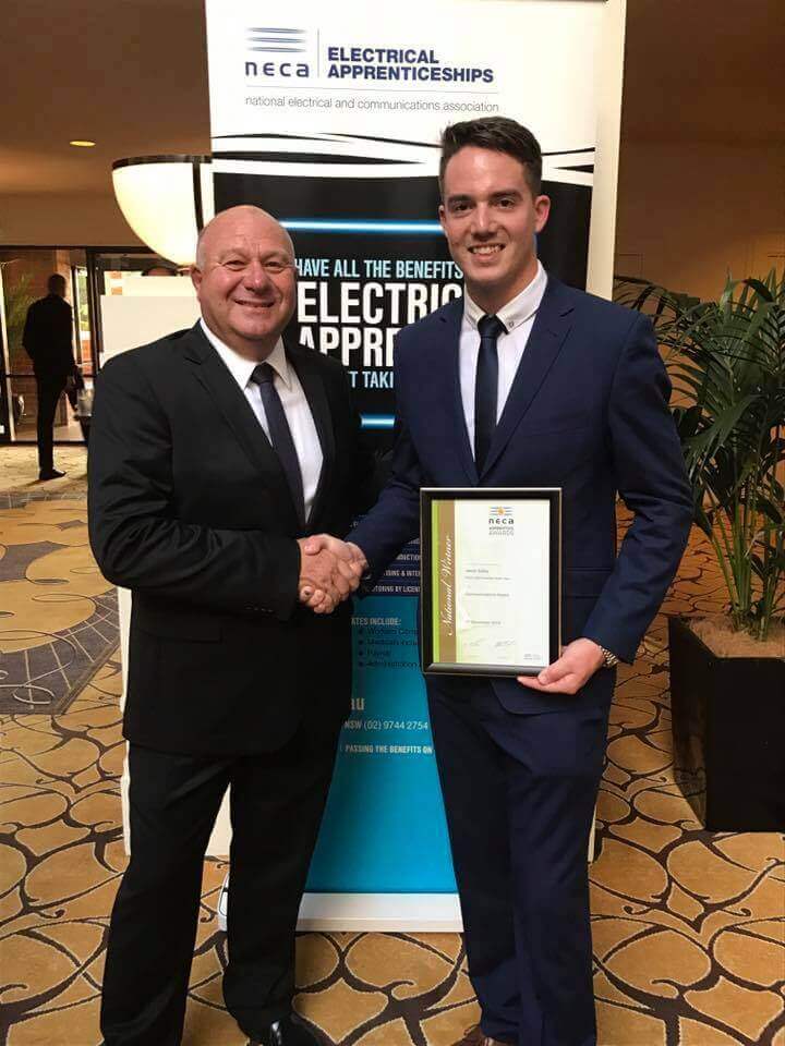 PEER Apprentice Jakeb Solley takes home National NECA Award!